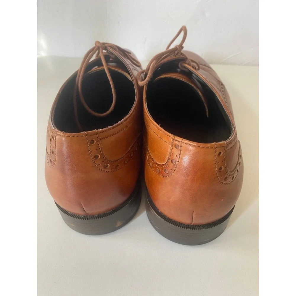 Cole‎ Haan shoes Sz 12 Grand OS brown  British Tan Leather Cap Toe Brogue Oxford